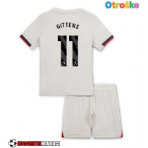 Otroške Nogometnih dresov Chelsea Jamie Gittens #11 Gostujoči 2025-26 Kratki rokavi (+ hlače)